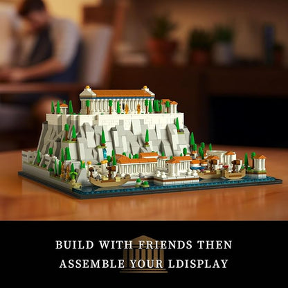 Architecture The Acropolis in Athens Building Sets Collectible Model for Adults Home Décor Model Building Kit Creative DIY Activity Famous Landmarks Collection (1947 Pieces)