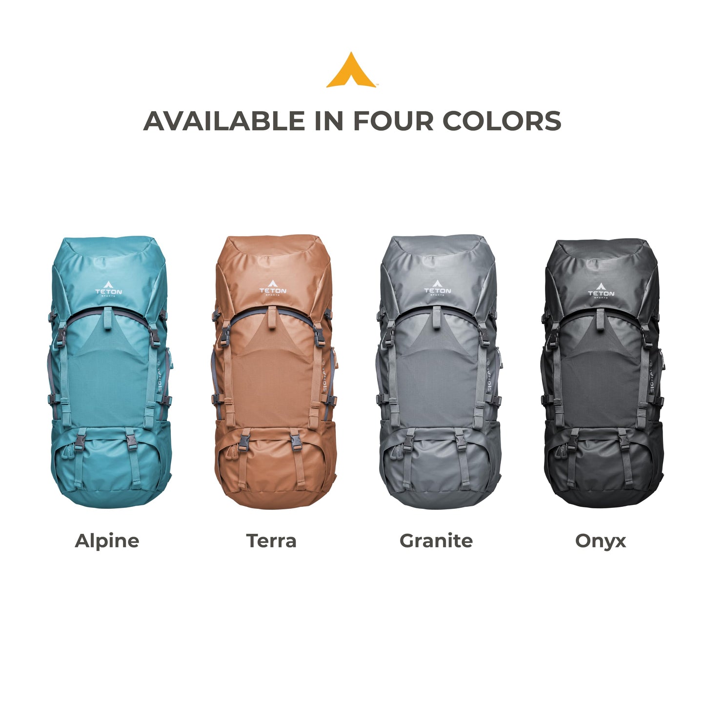 Teton 65L Signal backpack, durable and ready for hiking, camping or backpacking. Perfect lightweight travel bag with more room than you think, Onyx