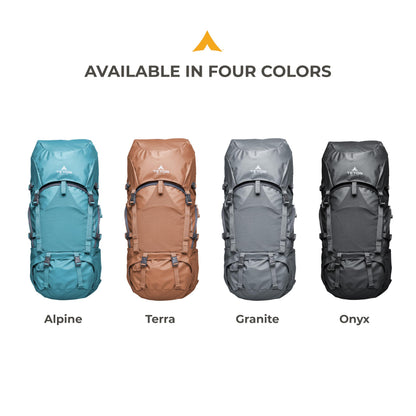 Teton 65L Signal backpack, durable and ready for hiking, camping or backpacking. Perfect lightweight travel bag with more room than you think, Onyx