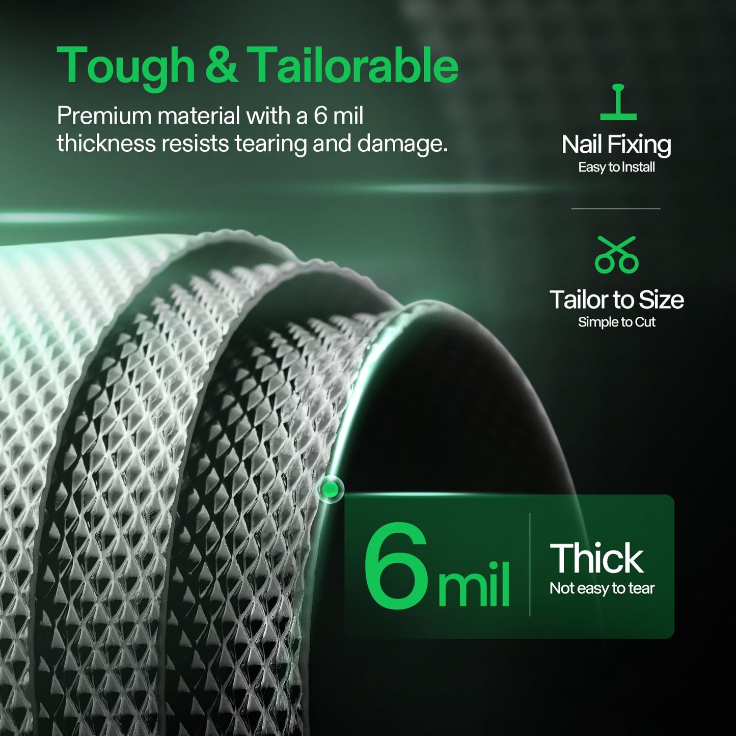 VIVOSUN 6 Mil Mylar Film Roll, 4 ft. x 50 ft. Diamond Film Foil Roll, Heavy-Duty Reflective Film for Grow Tent, Warm House, and Grow Room (50 ft.) (Pack of 2)