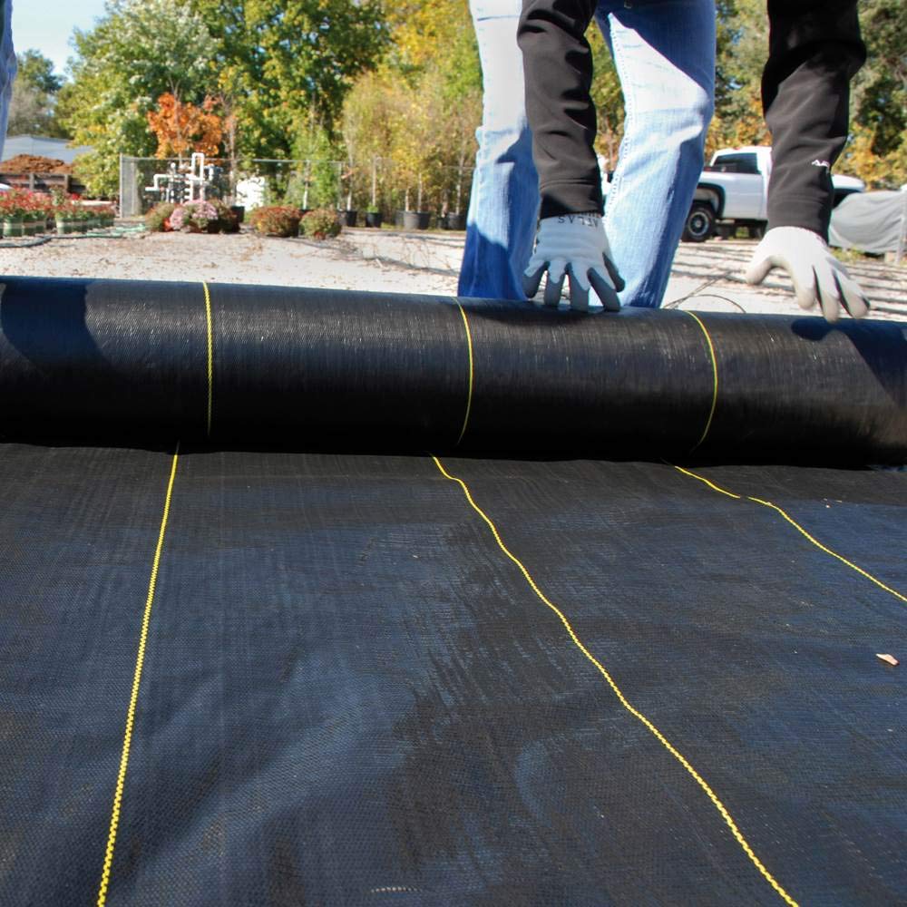 Dewitt 2-Pack Sunbelt Weed Barrier Fabric 3.2 oz, 3 x 300 Feet – Heavy-Duty Ground Cover Mat for Greenhouse Floors, Garden Rows, Raised Beds, Yard Gardening, and Outdoor Landscape Protection