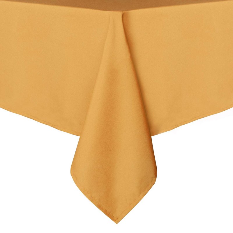 sancua Rectangle Tablecloth - 90 x 132 Inch - Stain and Wrinkle Resistant Washable Polyester Table Cloth, Decorative Fabric Table Cover for Dining Tables, Buffet Parties and Camping, Gold