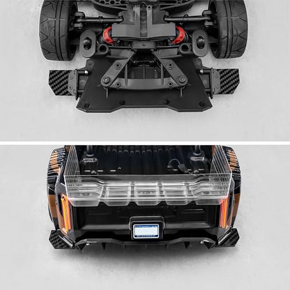RCLIONS 1set Carbon Fiber Front&ampRear SplitterChassis Widening Side Skirts for ARRMA Infraction BLX 3S 1/8 Racing Car Upgrade Parts (Black)