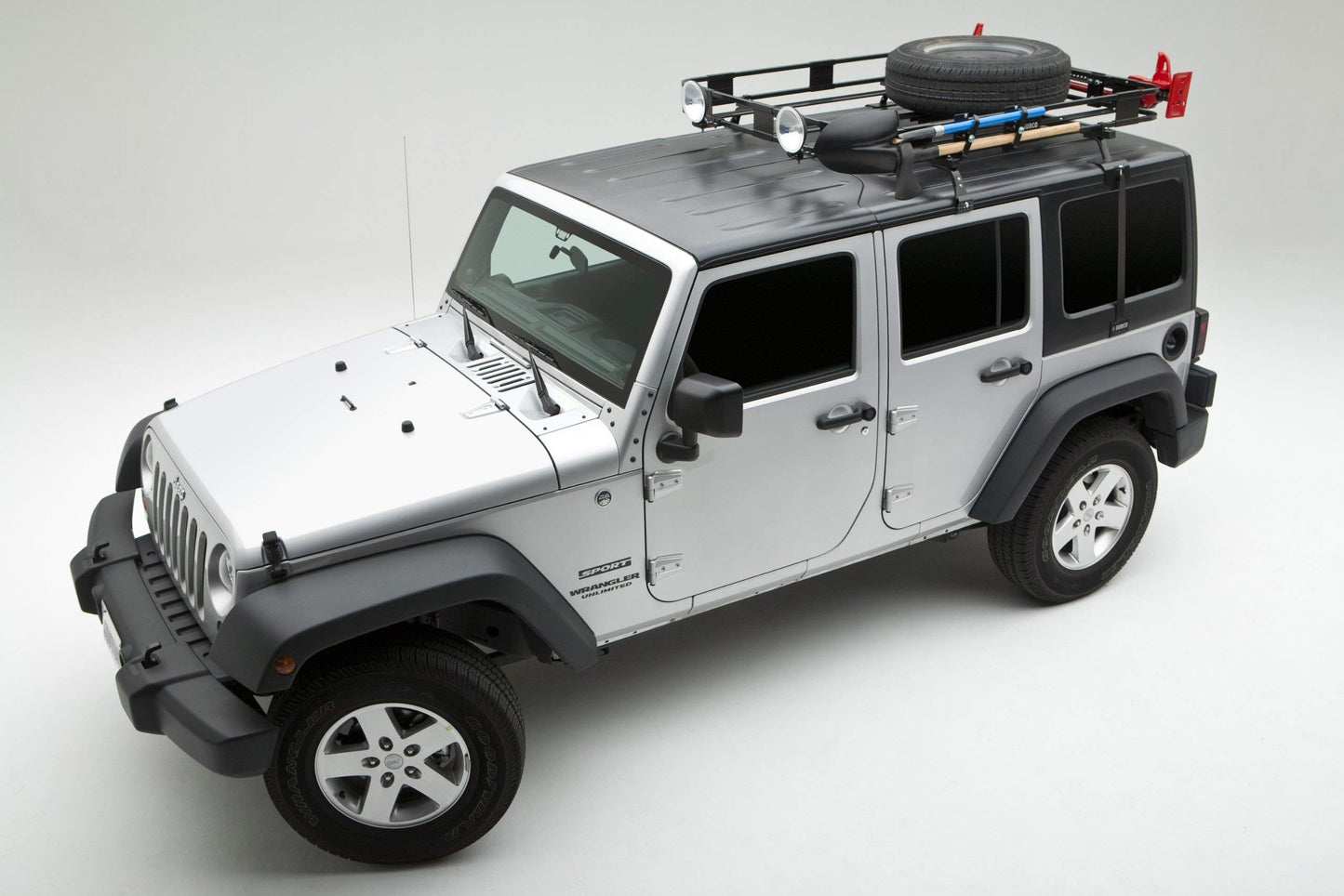 Surco J600 Roof Rack Adapter Set for Safari and Adventure Roof Racks/Crossbars - Compatible with Hardtop Equipped 2007-18 Jeep Wrangler JK; No Drilling Required