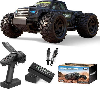 JT18W 1/18 Scale Fast RC Cars for Adults High Speed 35KMH 4WD with 2.4 GHzHobby RC Trucks Monster Remote Control Truck Off RoadAll Terrain RTR Remote Control Car with 2 Bettery