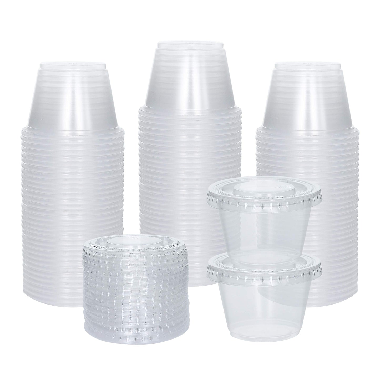 Galashield Small Plastic Containers with Lids, 2.5 oz, 100 Sets