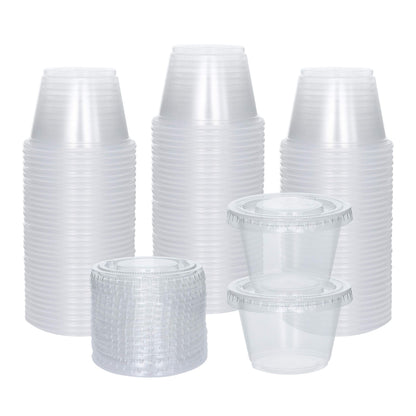 Galashield Small Plastic Containers with Lids, 2.5 oz, 100 Sets