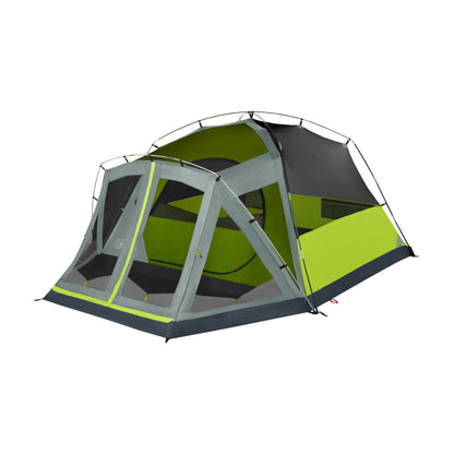 Coleman Skydome Camping Tent with Screened Porch & 5-Minute Setup, Weatherproof 4/6/8 Person Tent with Rainfly & Carry Bag, Made of PFAS-Free Materials