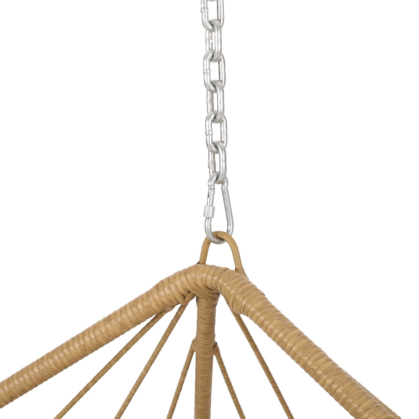 Tamara Outdoor/Indoor Hanging Chair (NO Stand) - Wicker - Light Brown/Tan
