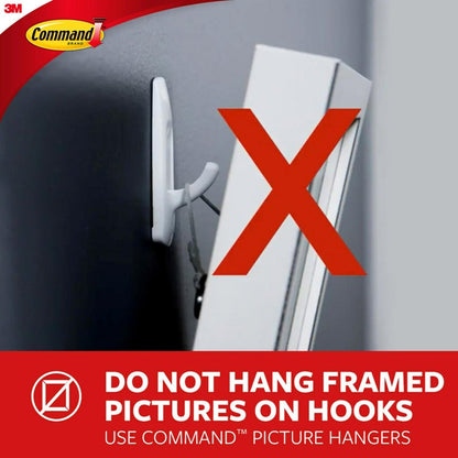 Command Medium Wire Toggle Hooks, 7 Wall Hook and 8 Strips, Damage-Free Hanging with Adhesive, No Tools for Hanging, Organization and Storage, Holds up to 2 lb