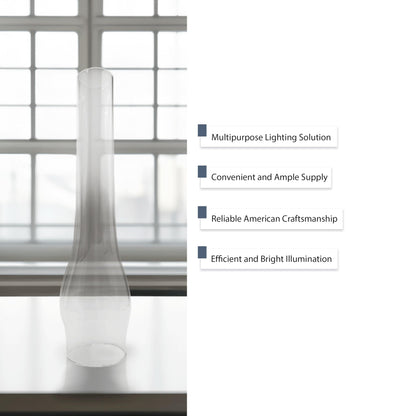 LIGHT OF MINE Oil Lamp Replacement Chimneys 3in x 14in Clear - Model PARE-CHIMN