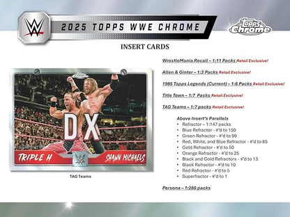 2025 Topps Chrome WWE Wrestling 7-Pack Blaster Trading Card Box