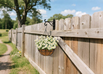 Nature Crafted 2 Pack 10 inch Metal Hanging Baskets for Plants, Round Metal Wire Hanging Basket Planter with Coco Fiber Liners Chain for Garden Home Porch Patio, Flower Border