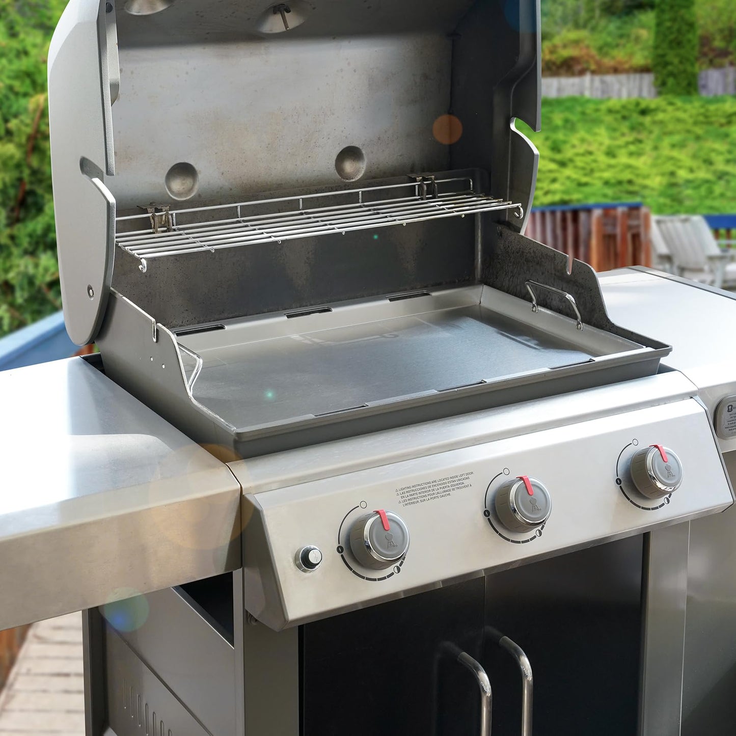Stanbroil Stainless Steel Flat Top Griddle, Full-Size Griddle Insert for Weber Genesis II and Genesis II LX 300 Series Gas Grill