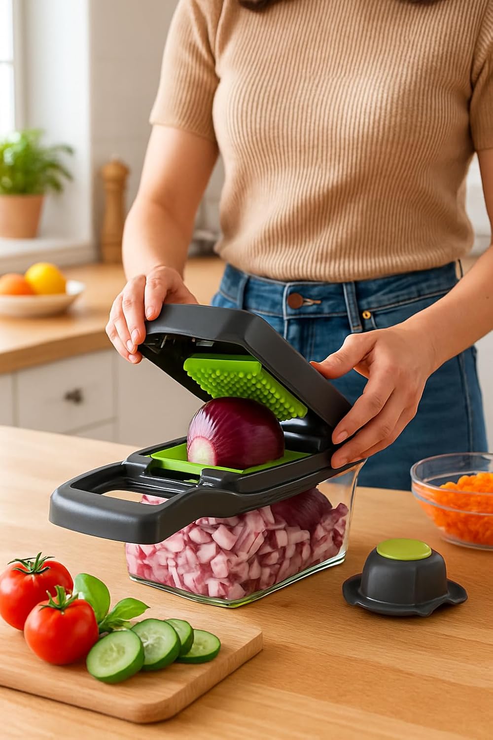 AHA Lifestyles 16-in-1 Vegetable Chopper | Versatile Slicer & Spiralizer for Quick Meal Prep