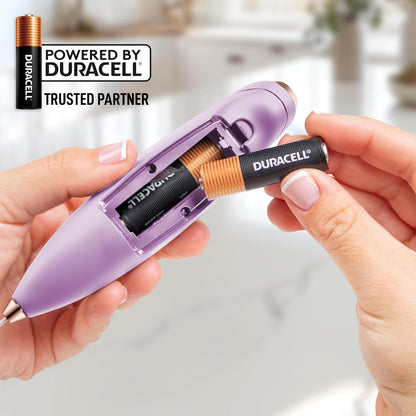 Zulay Kitchen Milk Frother Wand - Ultra Fast Handheld Drink Mixer with 4 AA Duracell Batteries | Lilac & Rose Gold