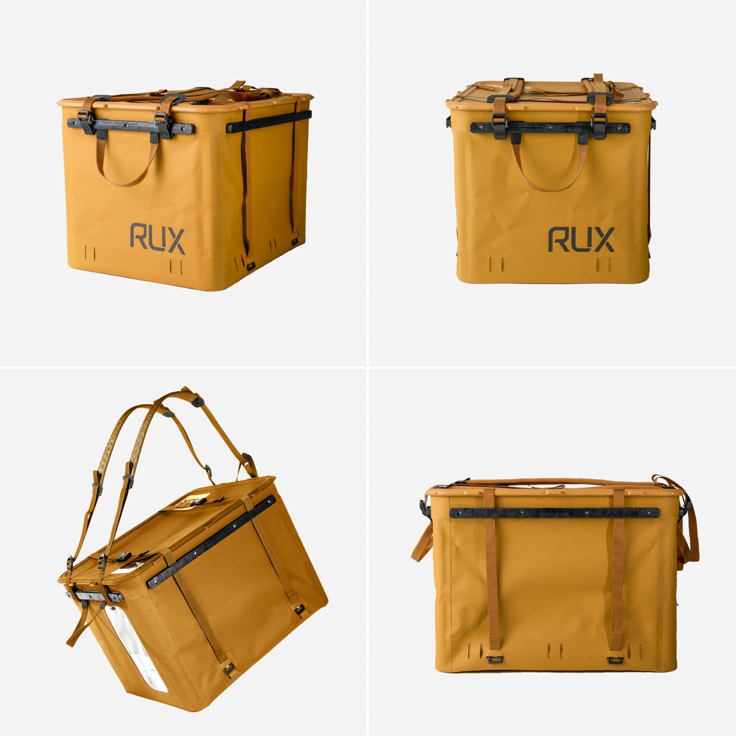 RUX 70L Collapsible Gear Box (Bronze) - Modular Adventure Storage Solution For Camping Storage, Overlanding, Off-road And Van Life - Weatherproof, Durable and Multifunctional
