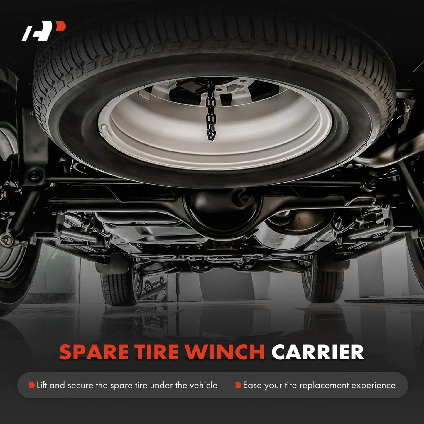 A-Premium Spare Tire Hoist Spare Tire Winch Carrier Compatible with Dodge Durango 2011 2012, Sport Utility, AWD