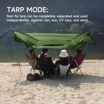 11Ft All-in-one Hammock Tent with Underquilt, Warm Insulation Ultralight 4 Season Under Quilt for Hammocks, Portable for Hiking, Backpacking