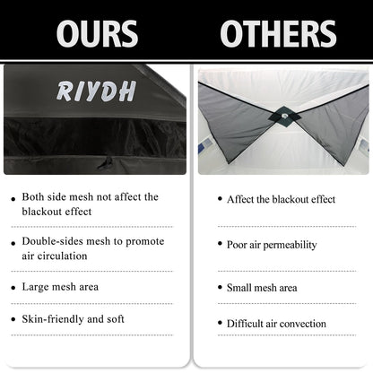 Bed Tent Bed Canopy Breathable 100% for Adult and Kids- Original Design Light Reduction 93% Sleeping Dream Tents Indoor Portable Big Space with String Light 3 Doors Twin Full Queen King Size