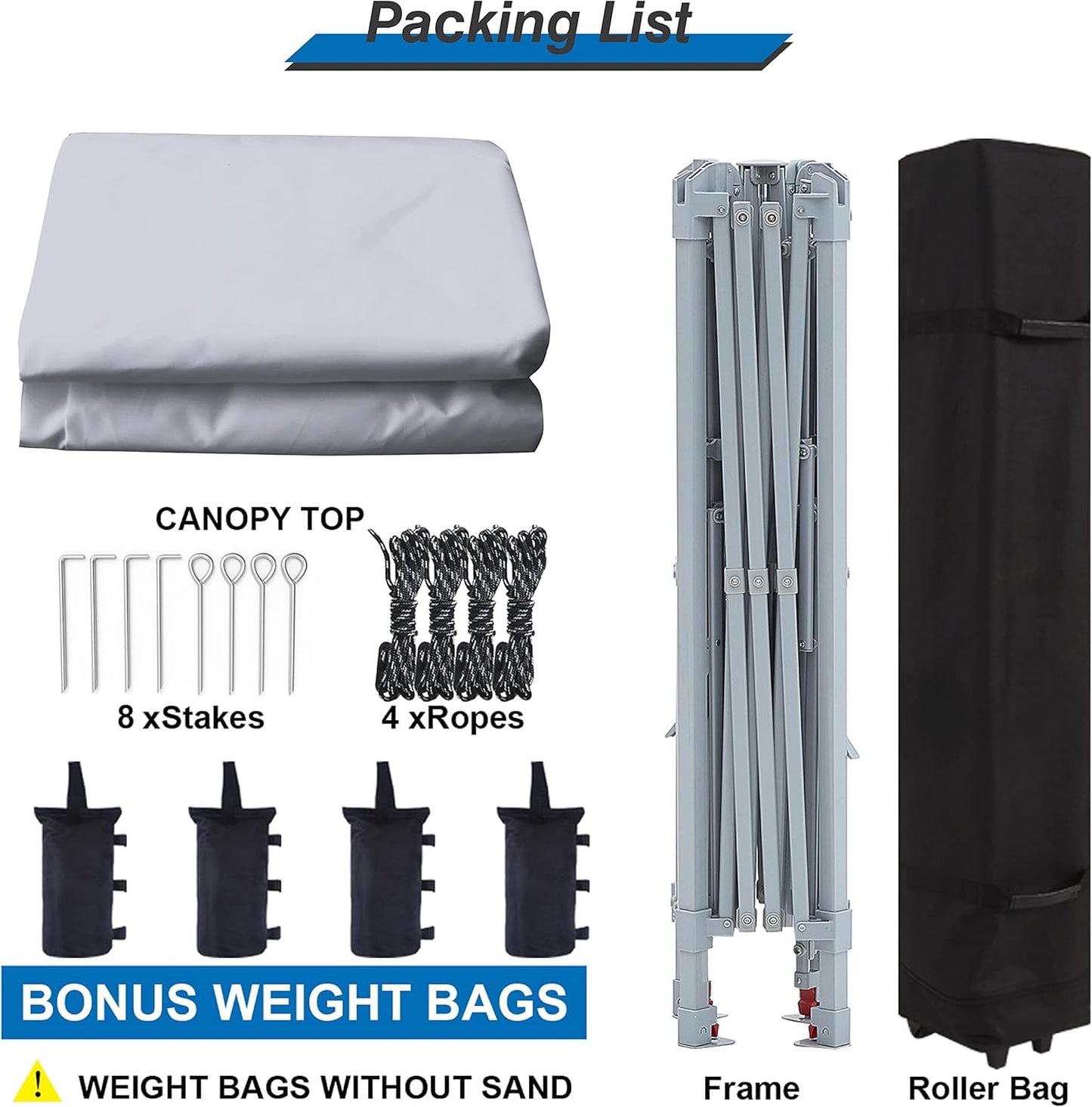MASTERCANOPY 13x13 Pop-Up Canopy Tent Instant Shelter Outdoor Canopy with Wheeled Bag, White