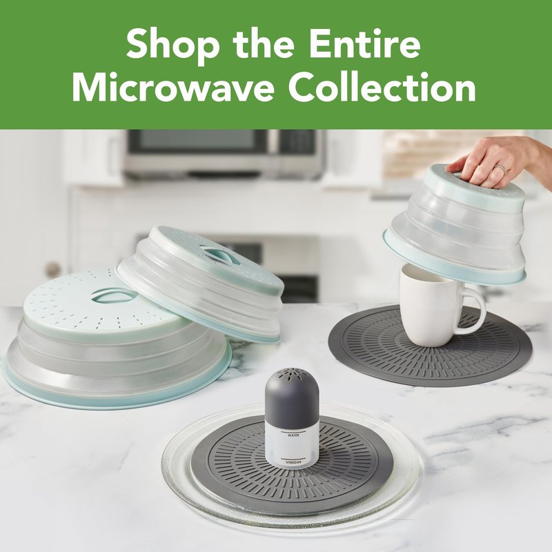 Tovolo 10 Inch Microwave Mat Heat Resistant Silicone Trivet with Non Slip Design for Hot Plate Bowl Mug Cookware, Dishwasher Safe Barrier Mat with Thermal Ridges for Safe Handling of Hot Dishes