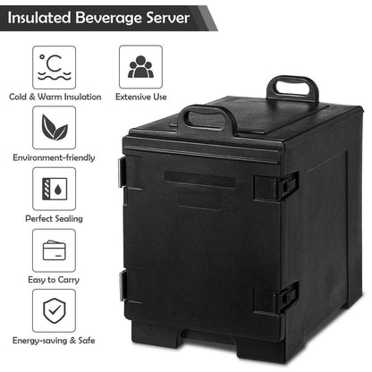 COSTWAY Catering Food Warmers, Hot Boxes Catering for 5 Full-Size Pan, 81 Quart Capacity, Stackable Design, Handles, Portable Insulated Food Carrier for Family Gathering, Canteen, Restaurant