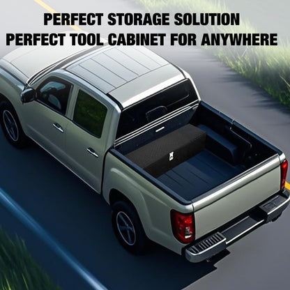 Garvee 39 in Heavy Duty Aluminum Diamond Plated Tool Box Pick Up Truck Bed RV Trailer Toolbox Square Storage Organizer with Side Handle, Lock and Keys, Waterproof -39 in x 13 in x 10 in