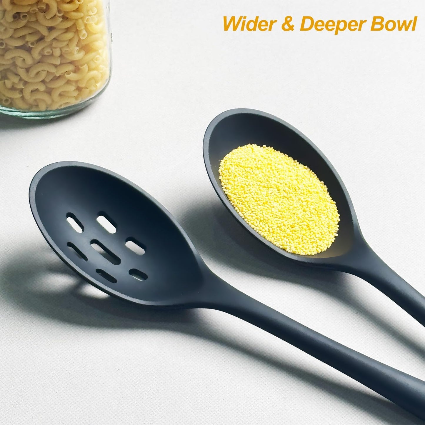 Skiennix Silicone Cooking Utensils Set - Heat Resistant Non-Stick Spatulas & Spoons | BPA-Free Kitchen Tools