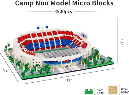 Micro Mini Blocks Football Stadium Series Model Mini Building Blocks Architecture Model Building kit (Camp NOU)