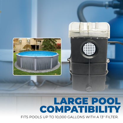 XtremepowerUS 3/4HP 2,400GPH High Flow Pond DIY Self Priming for Above Ground Swimming Pool Pump Strainer Basket 1.5" NPT Inlet/Outlet