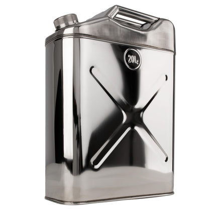 Swiss Link Stainless Steel Water Can 20L Portable Water Storage Container, 5 Gallon Jug for Camping, Emergency Storage, and Outdoor Activities