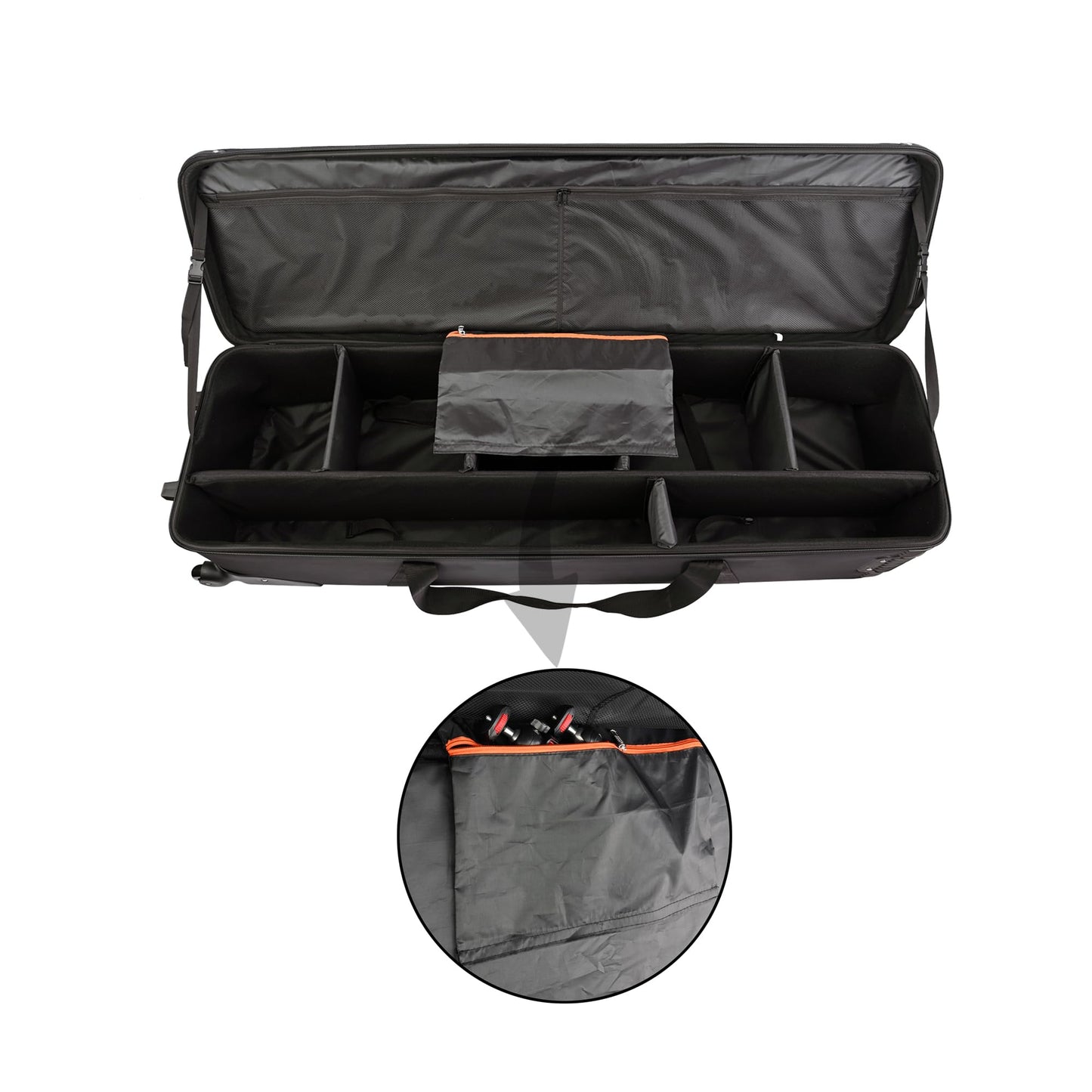 MagicLine Studio Equipment Trolley Case 52" x15''x13'', Rolling Camera Bag with Wheels, Tripod Light Stand Carry Case, Water-Resistant Photo Bag for Strobes, Light Stands, Tripods, Telescopes