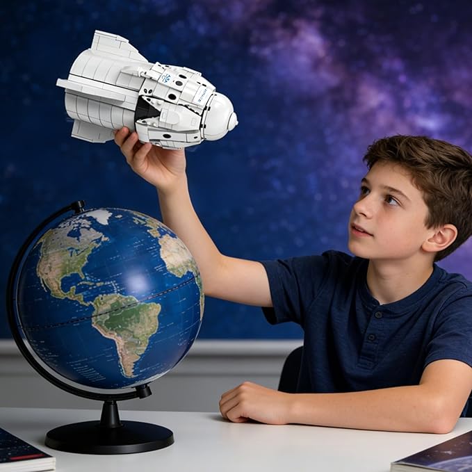 Dragon2 Space Rocket Ship Building Set Space Shuttle Model Kit Technic Spacecraft Collection for Adult &amp Aeronautics Enthusiast Ages 8+ Aerospace Engineering STEM Building Toys 850PCS