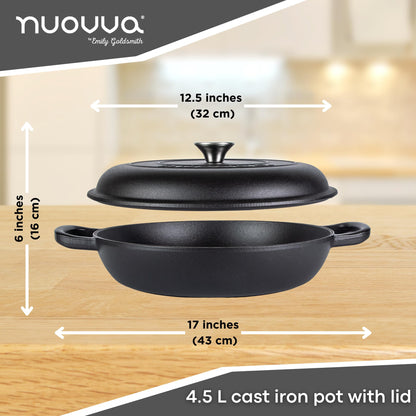 Nuovva Enamelled Cast Iron Cookware Bundle – Dutch Oven Pot with Lid & Double Bread Loaf Pan – Premium Cookware Set for Baking, Roasting & Everyday Cooking