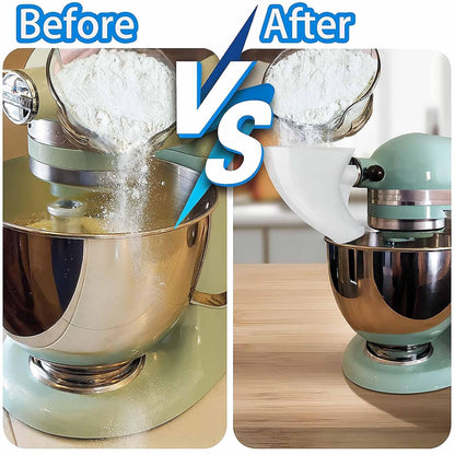 KitchenAid Flour Funnel - Durable Pouring Chute for Tilt-Head 4.5-5 Qt Mixers | Dishwasher-Safe Baking Tool