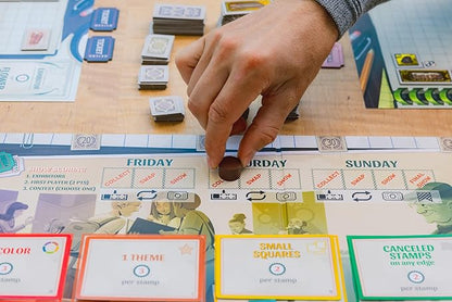 Stonemaier Games: Stamp Swap by Paul Salomon | A Competitive Stamp Collecting Strategy Board Game for Adults &amp Family | Curate the Most Well-Focused &amp Beautiful Stamp Collection | 1-5 Players