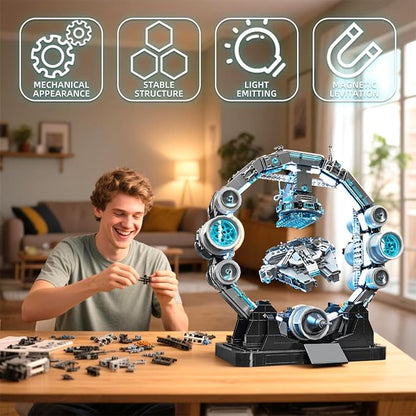 Magnetic Levitation Orbital Station Spaceship Building SetSci Fi Space Building Blocks for Enthusiasts Adult Spaceship Model Creative Gifts