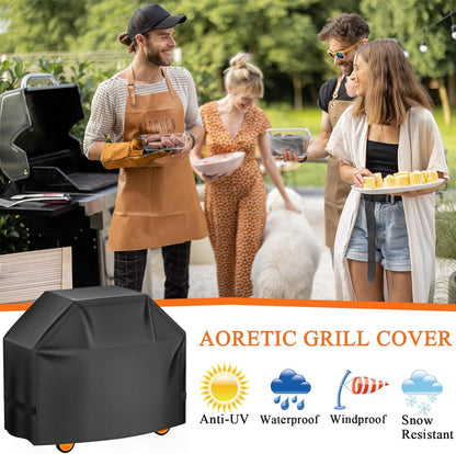 Aoretic BBQ Grill Cover - 58 Inch Waterproof & UV-Resistant for Weber, Char-Broil, Dyna-Glo