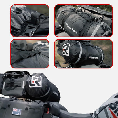 Lone Rider Motorcycle Tent with Bike Compartment - Fully Waterproof 2 Person Camping MotoTent Shelter with Moto Gear Equipment Storage Area - Includes Carry Bag, Groundsheet and Pegs