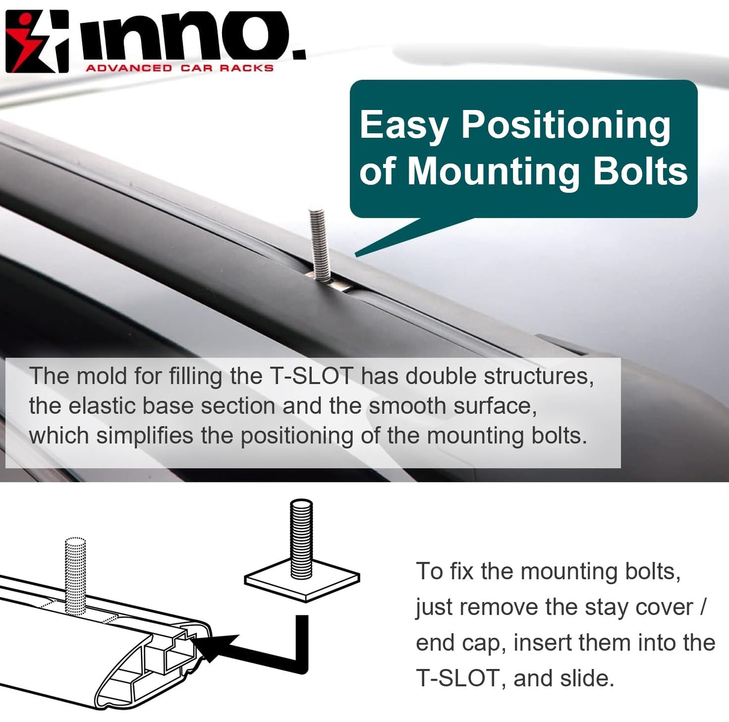INNO XB138 Aero Reduced Noise Base Bars - 54-Inch (1 Bar) (Glass Blasted Black)