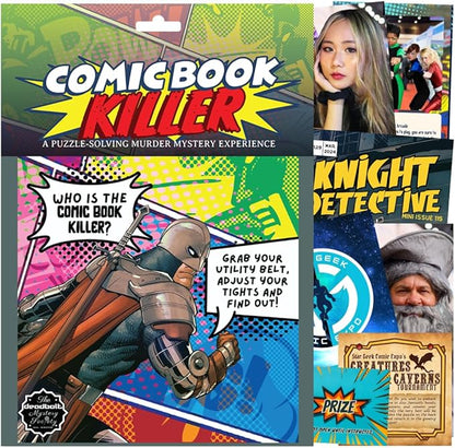 The Deadbolt Mystery Society–Comic Book Killer: Murder Mystery Game - Search for Clues Solve Puzzles Eliminate Suspects Solve Solo Or with A Group