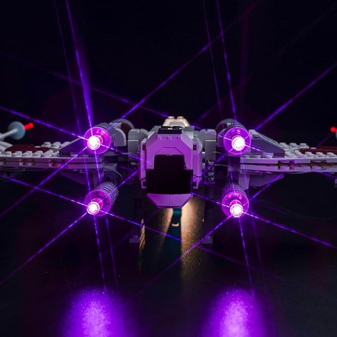 BrickBling Light Kit Compatible with Lego TIE Fighter &amp X-Wing Mash-up Building Set (No Model) Creative Lights for Lego 75393 (Light Control Version)