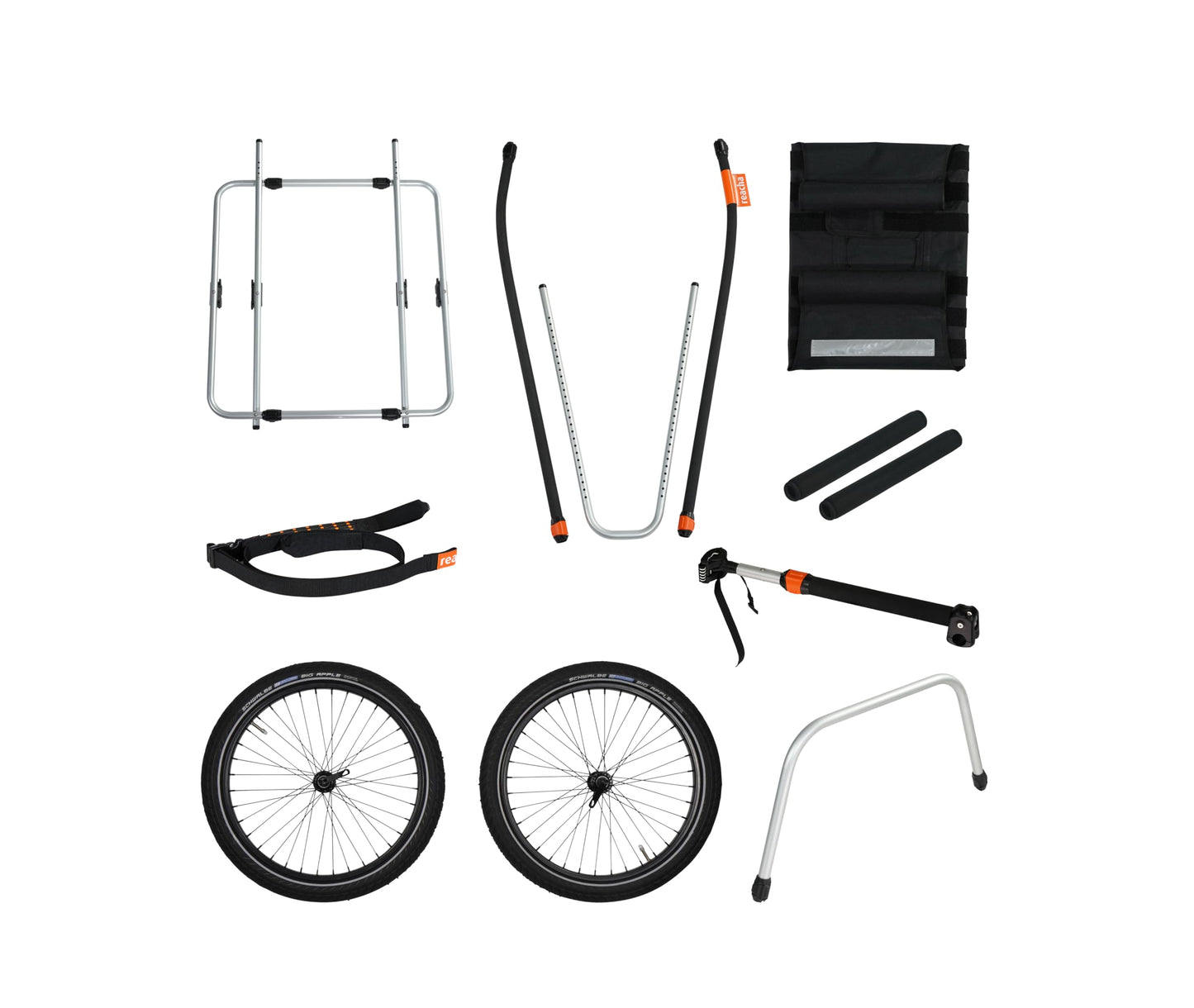 Thule Reacha Sport Bike Trailer - Bike Cargo Trailer - Modular Design for Daily and Recreation use - Lightweight Aluminum Frame - 77lb Capacity - Adjustable towbar to Pull Gear up to 15ft Long