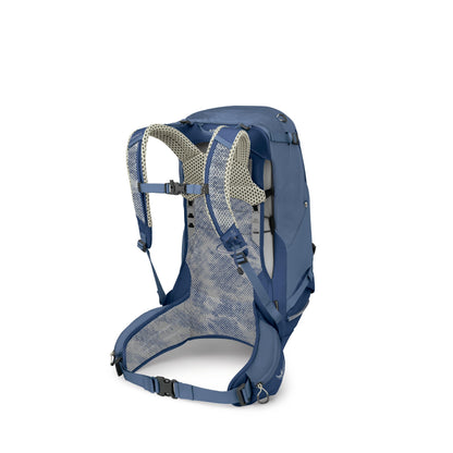 Osprey Stratos 34L Men's Hiking Backpack - Camping Bag with Waterproof Raincover, Bottle Pockets, & Gear Straps, Nirvana Blue