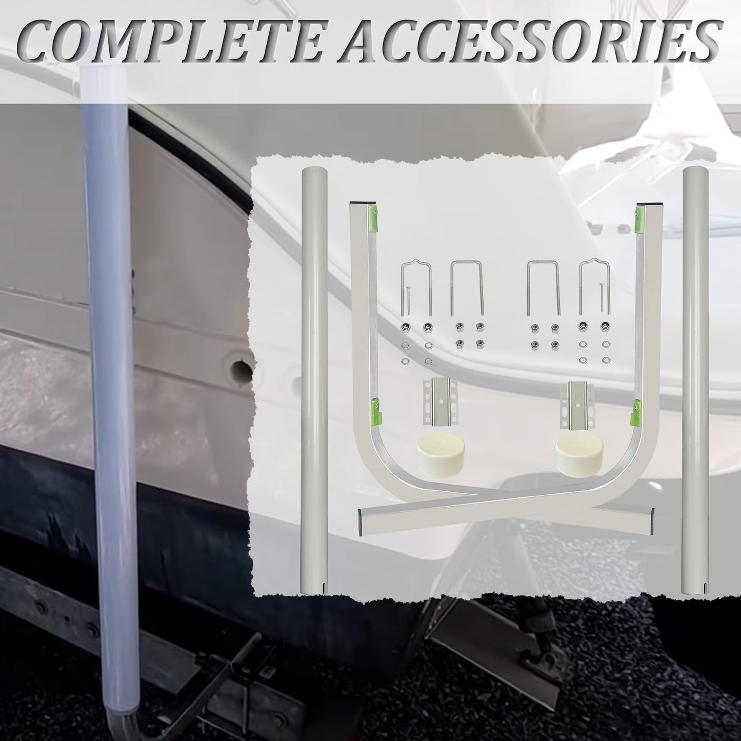 FINALAWOLF Boat Trailer Guide,60 "Boat Trailers, 316L Stainless Steel,Trailer Rear Guide,Lnstallation Width is Adjustable,Fit for a Variety of Boat Trailers
