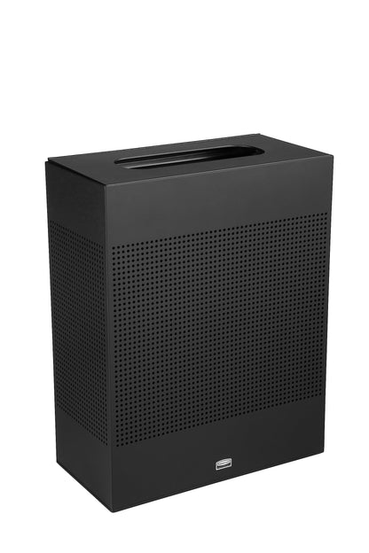 Rubbermaid Commercial Products Silhouette Large Rectangle Trash Can, 22.5 Gal, Black, Indoor for Offices/Hotel Lobbies/Front Desk