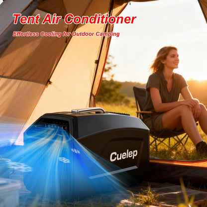 CUELEP Portable Tent Air Conditioner,ONLY 110V AC, 5200 BTUs(1500W) Fast Cooling Consumption Air Conditioners Dehumidifier, Fast Cooling for Camping Tent, RV, Truck, Boat,Van and Fishing