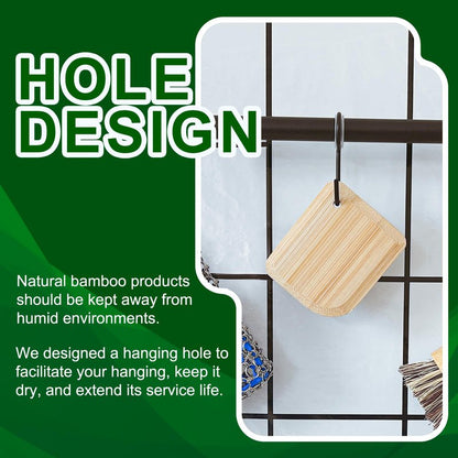 Bamboo Pan Scraper, Pot Scraper, Food Scraper, Kitchen Scraper Tools for Cast Iron Skillets, Cookware, Dishes, Pans and Pots (4 Pcs)