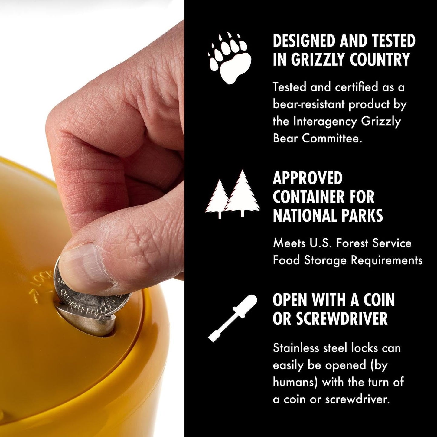 Counter Assault Bear Keg Food Storage Container Yellow